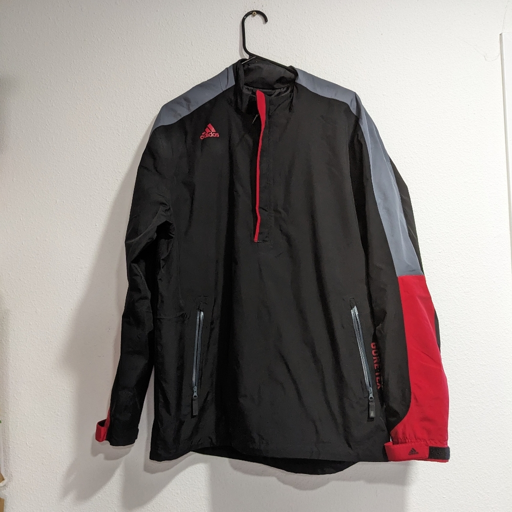 Adidas Gore-Tex Adidas Rain Windbreaker 1/4 Zip Jacket Mens Medium